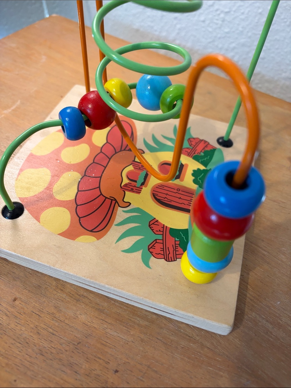Wooden Bead Maze Activity Toy - Multicolor
